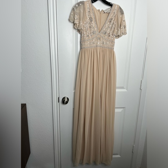 NWOT Anthropologie BHLDN Fresna Dress Embellished Maxi Size 0 - Picture 3 of 13